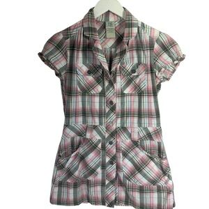 725 Original Plaid Button-Up Shirt  dress size small